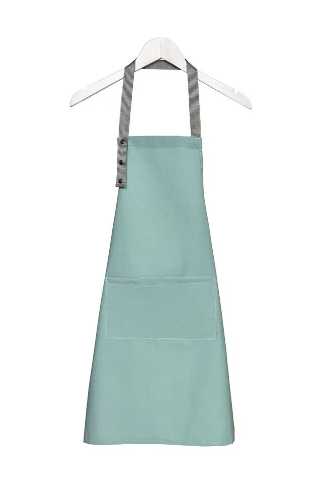 Mutfak Önlüğü Leke Tutmaz Su itici Kumaş Çıtçıtlı Boyun Askılı Yağ Yeşili / Yosun Önlük 55 x 75 - Mint