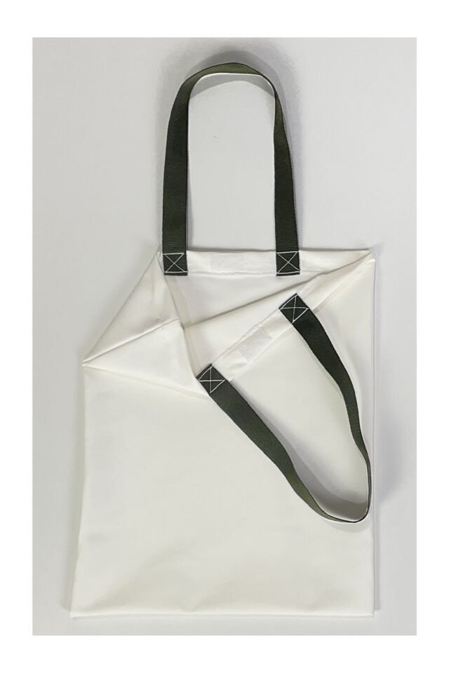 Tote Bag Bez Çanta  Clasic Cars Haki Saplı Baskılı 33x40cm Ekru