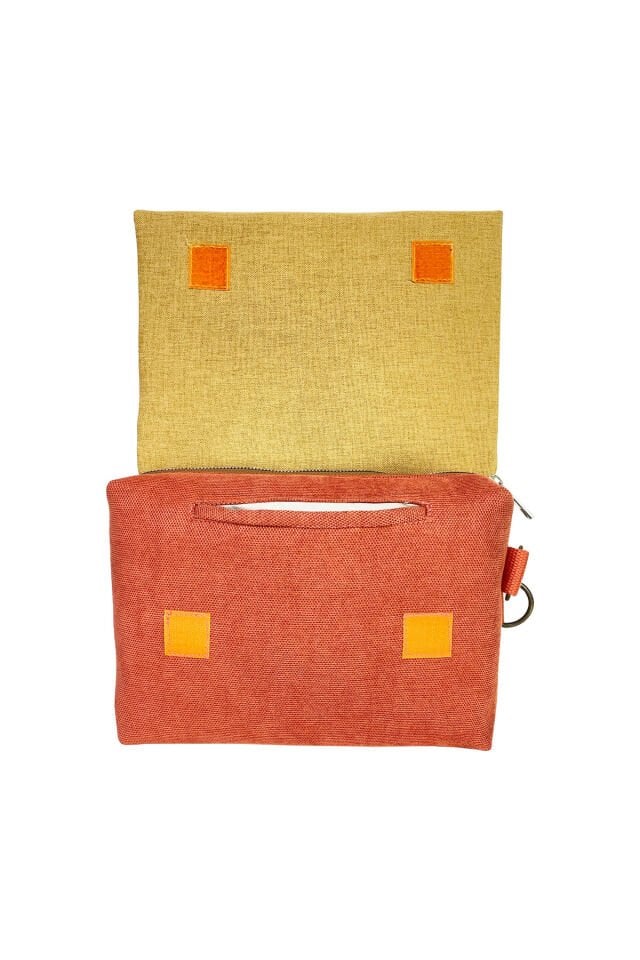 Kanvas Dokuma 26x18cm Omuz Çantası Baskılı Postacı Tipi Çapraz Çanta Su itici 7 Bölmeli Kopek