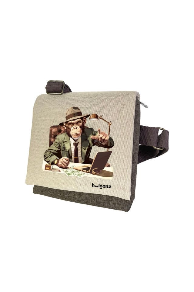 Kanvas Dokuma Postacı Çantası Baskılı Omuz Tipi Çapraz Çanta Su itici 5 Bölmeli 18x18cm Borsa