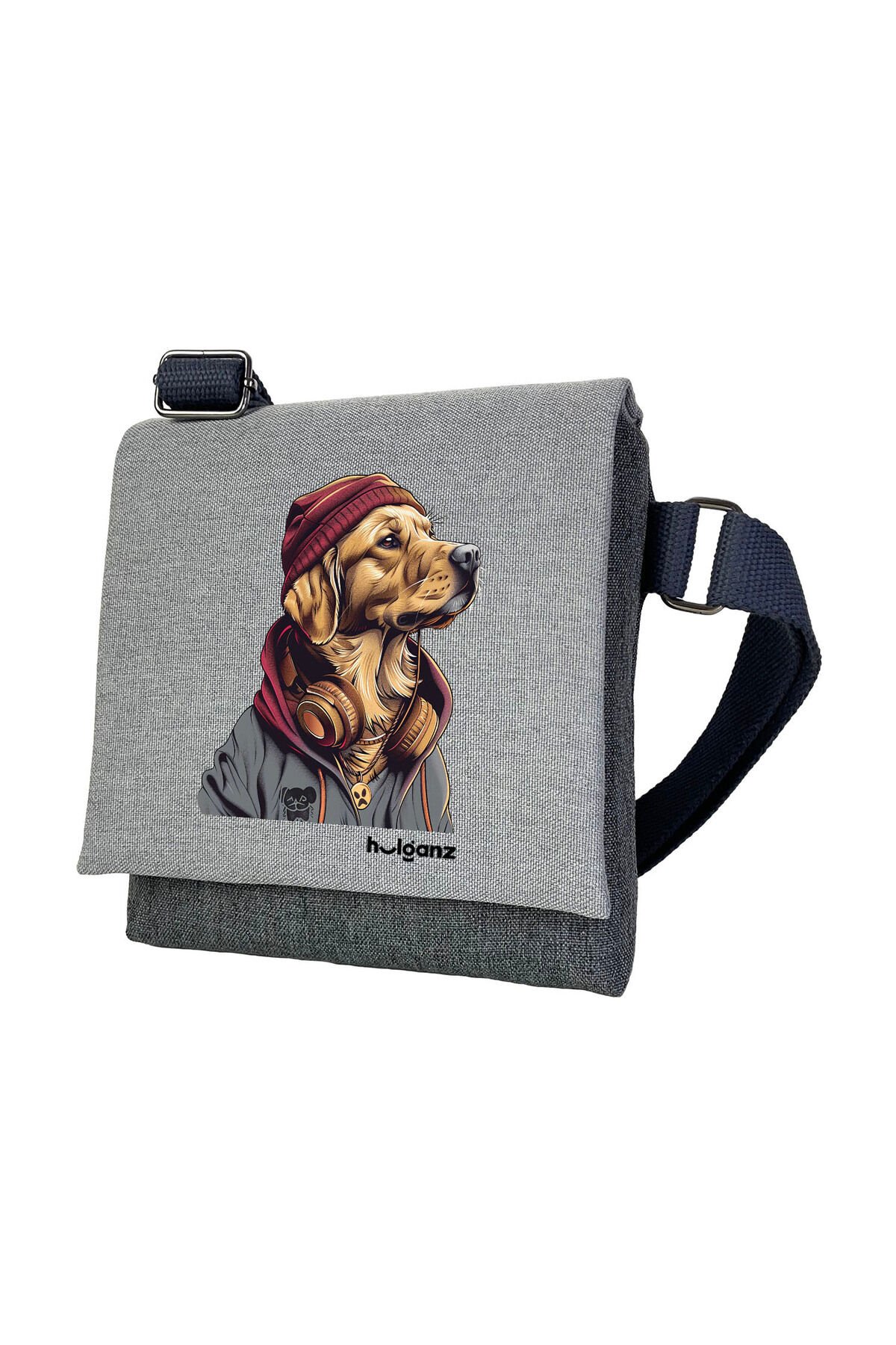 Kanvas Dokuma Postacı Çantası Baskılı Omuz Tipi Çapraz Çanta Su itici 5 Bölmeli 18x18cm RAP