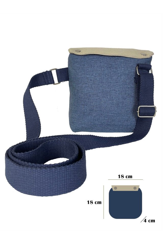 Kanvas Dokuma Postacı Çantası Baskılı Omuz Tipi Çapraz Çanta Su itici 5 Bölmeli 18x18cm Kedi Gece