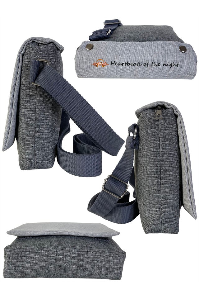 Kanvas Dokuma Postacı Çantası Baskılı Omuz Tipi Çapraz Çanta Su itici 5 Bölmeli 18x18cm DJ