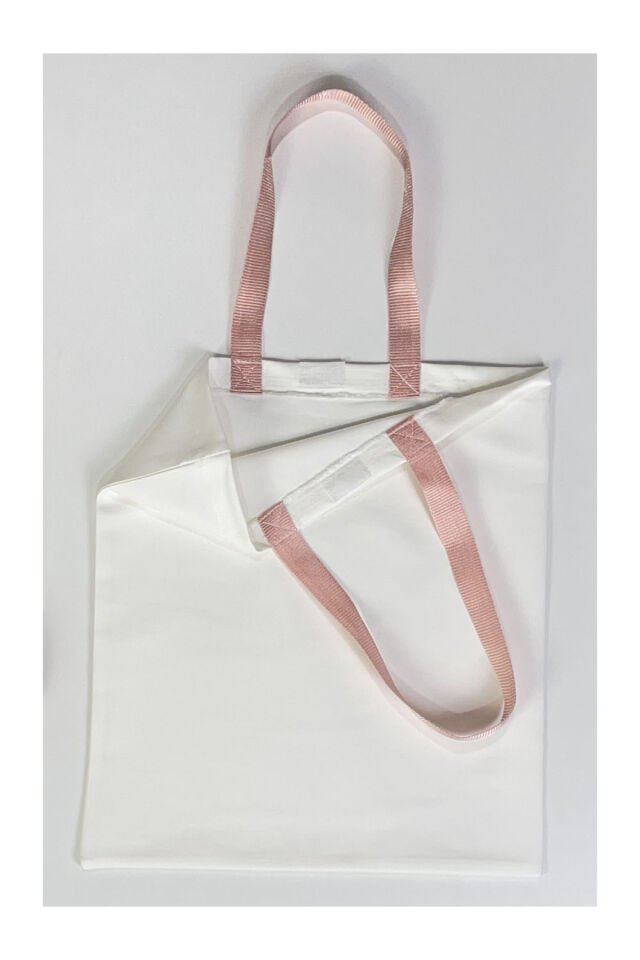 Tote Bag Bez Çanta  Boy Fırçaları Pembe Saplı Baskılı 33x40cm